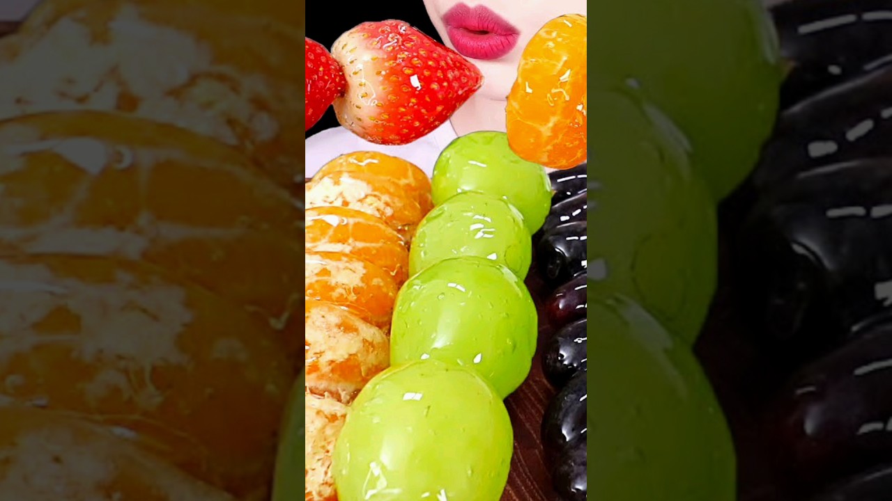 TANGHULU 🍓🍇🍒🍊 CANDIED FRUITS MUKBANG |CRUNCHY EATING SOUNDS ASMR