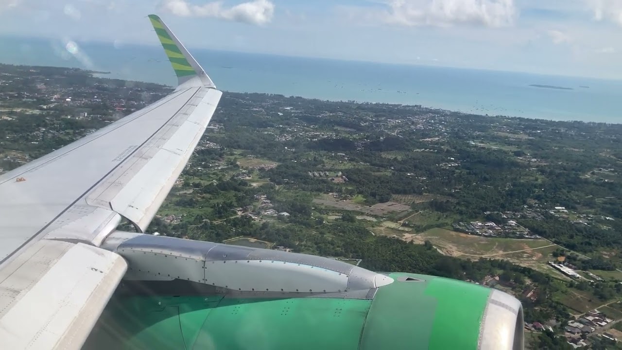 Citilink Airbus A320-200 QG973 Take-off from Pangkalpinang