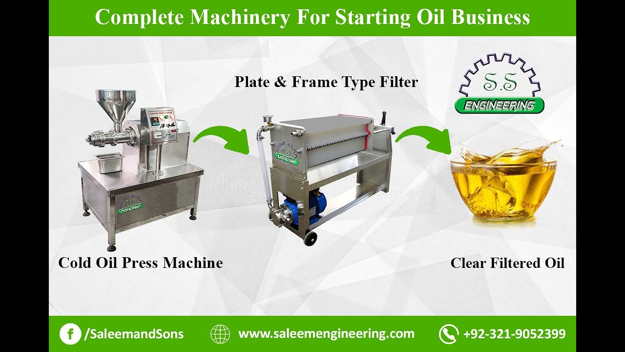 Oil Extraction & Filtration Machine | Cold Oil Press & Plate Frame Filtration Machine