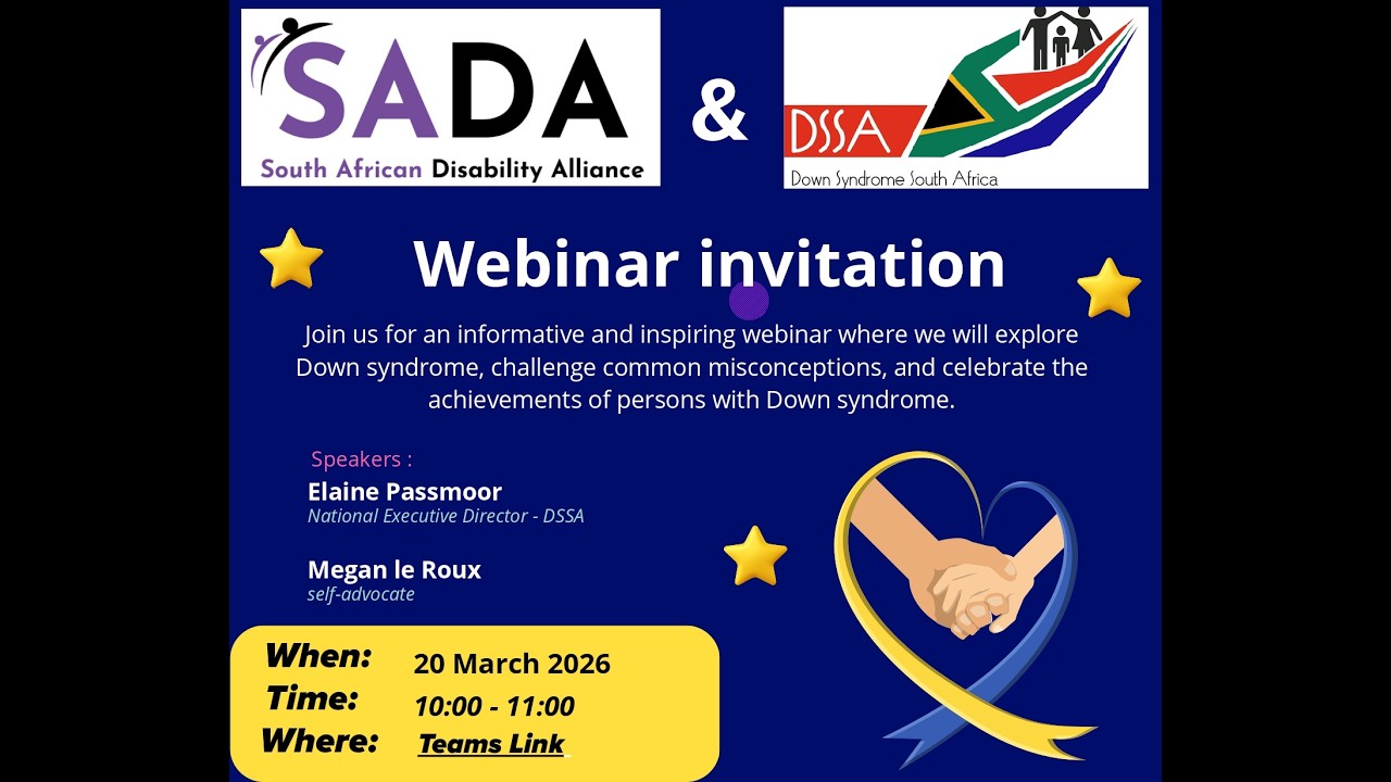 SADA & DSSA Webinar on Down Syndrome (20 March 2026