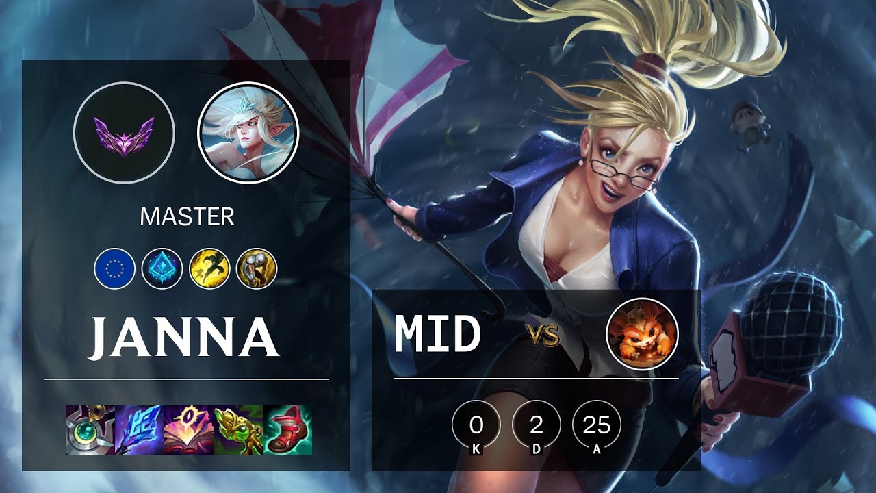 Janna Mid vs Gnar - EUW Master Patch 12.5