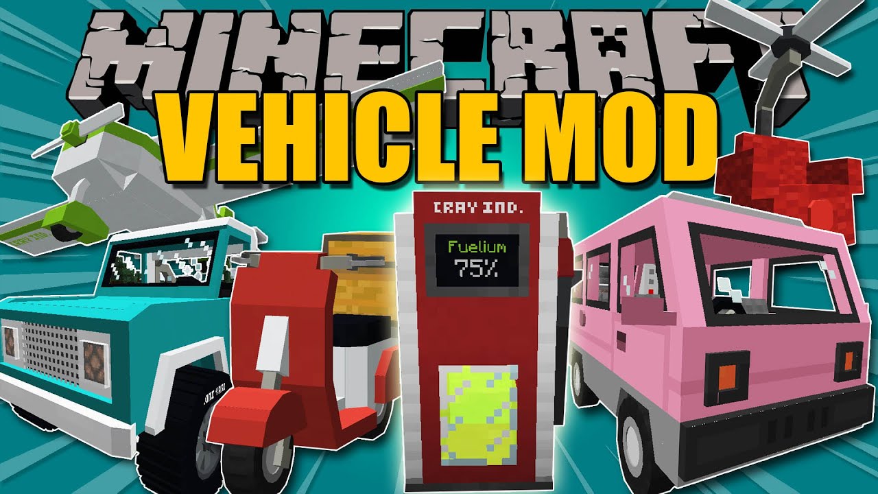 VEHICLE MOD - Vehículos Aéreos, Terrestres y marinos (con gasolina) - Minecraft mod 1.12.2