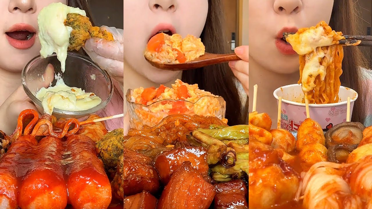 It's so delicious that I can't say anything. I can only nod like crazy.#food #mukbang #collection