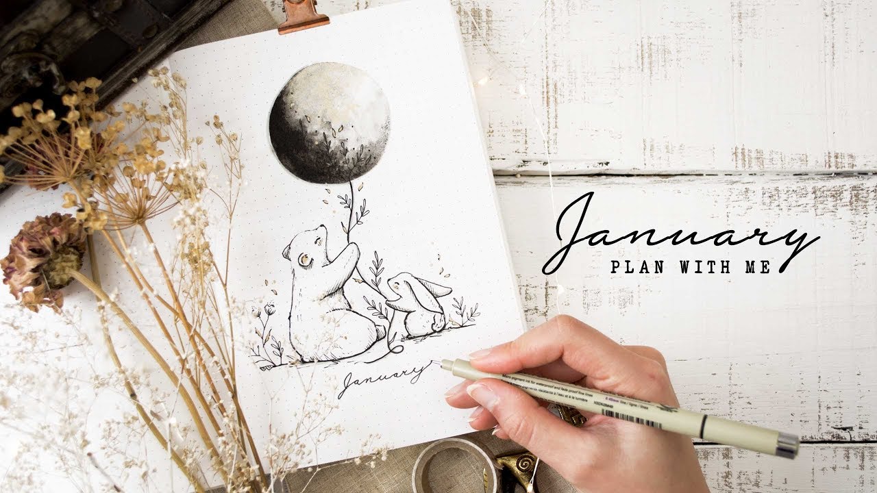 2019 January Bullet Journal Setup | Celestial Moon 💫