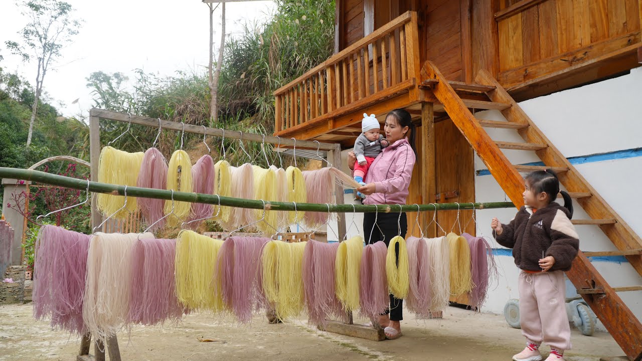 How to make delicious three-colored dried rice noodles that everyone loves - Lý Thị Nhim