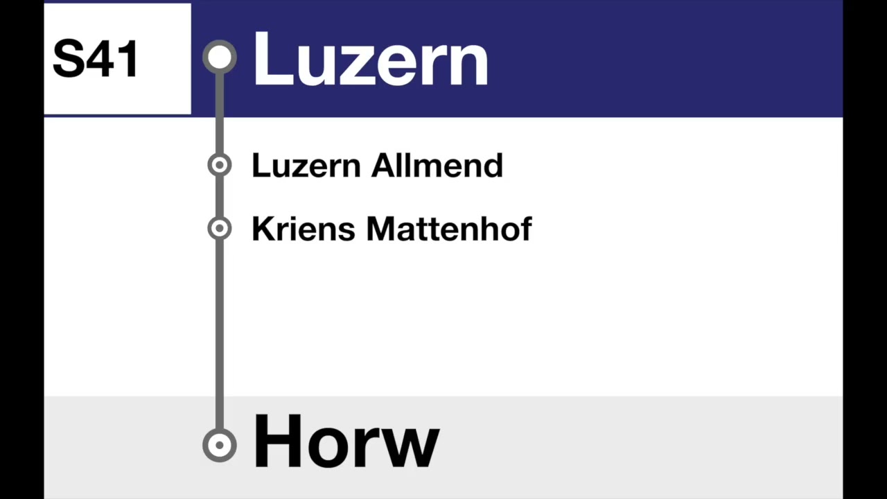 Zentralbahn Ansagen • S41 • Luzern – Allmend – Kriens – Horw (Railvox)
