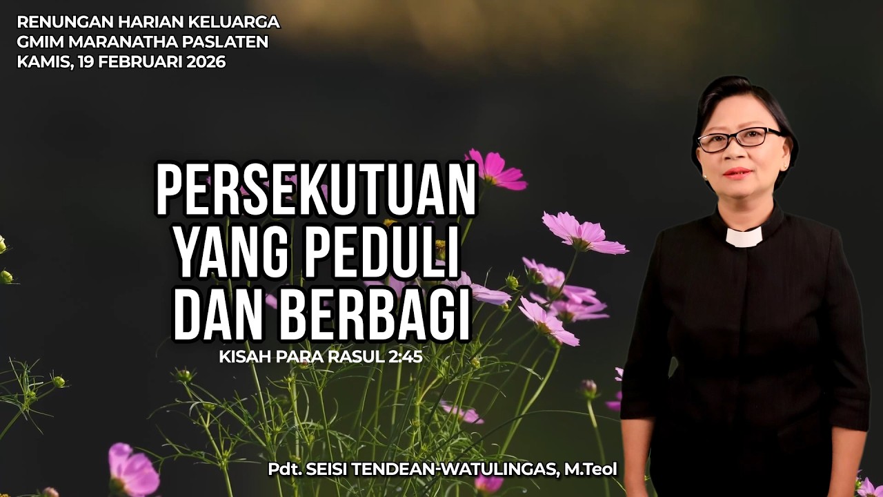 RHK GMIM Kamis 19 Februari 2026 | Persekutuan Yang Peduli Dan Berbagi