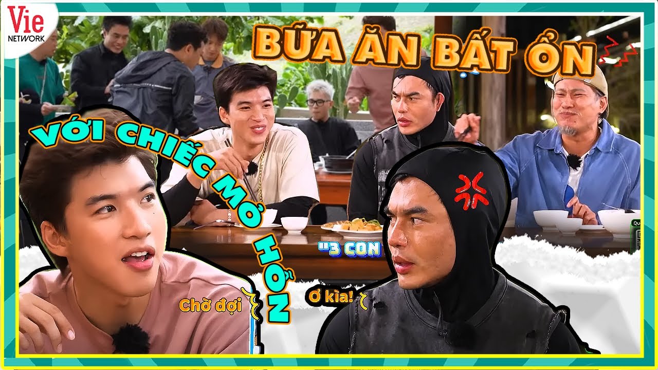 TỔNG HỢP những bữa ăn bất ổn của anh em 2 NGÀY 1 ĐÊM,  HIEUTHUHAI trổ nết MỎ HỖN