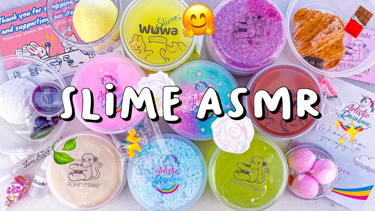 SATISFYING SLIME ASMR | $150 Etsy Suggested Slime Shop Unboxing 📦 ACraftyMonkey ArtisticRainbow Wuwa