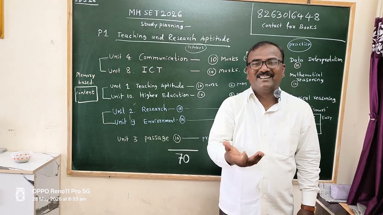 MH SET 2026: Paper 1 : Simple Study Planning: Dr DGK Sir 