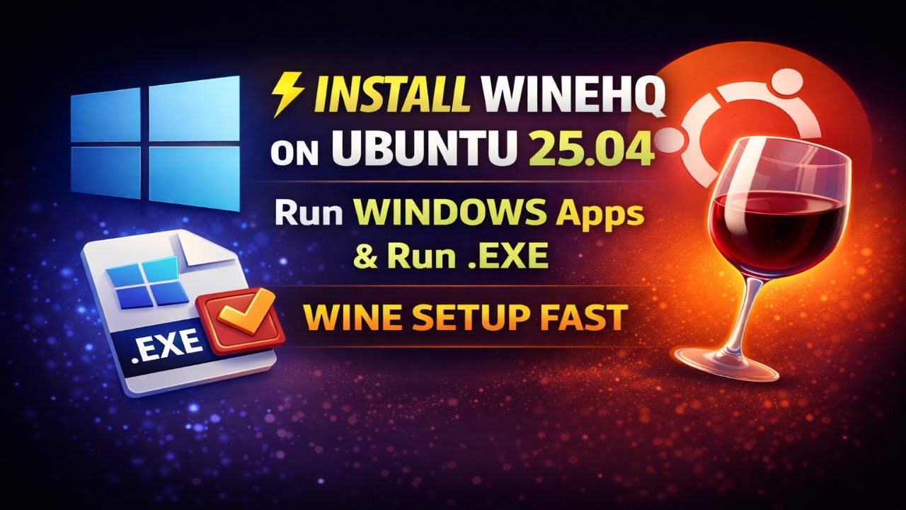 ⚡Установите WineHQ в Ubuntu 25.04 | Запуск приложений Windows и .EXE-файлов в Ubuntu 25.04 &mdash; Быст...