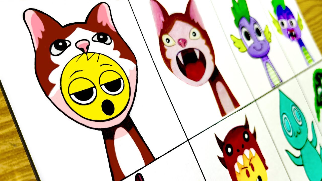 Drawing Incredibox Sprunki OC: Normal VS Horror / NEW My Sprunki OC Phase