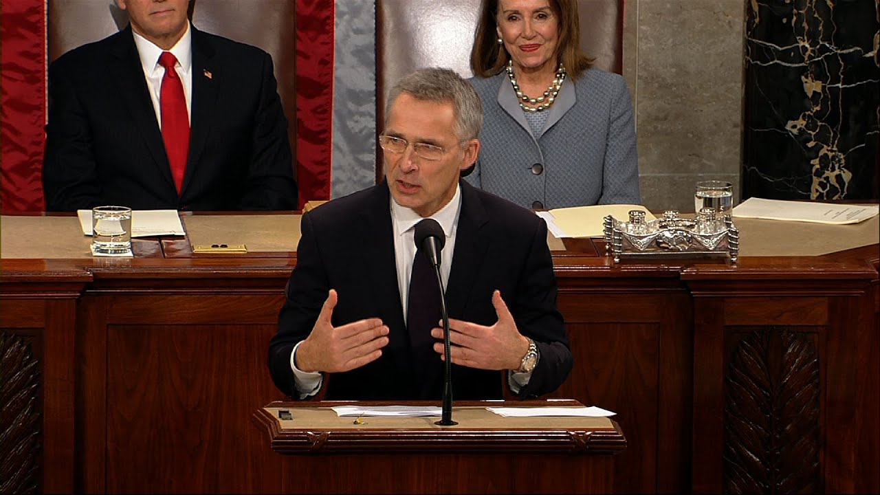 NATO chief pitches trans-Atlantic strength, unity