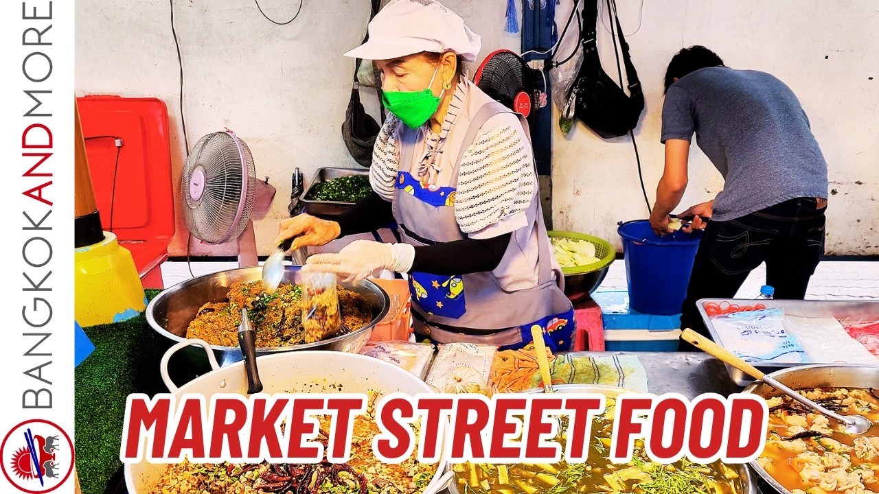SAMRONG MARKET 🇹🇭 | THAI STREET FOOD FROM MORNING TO EVENING