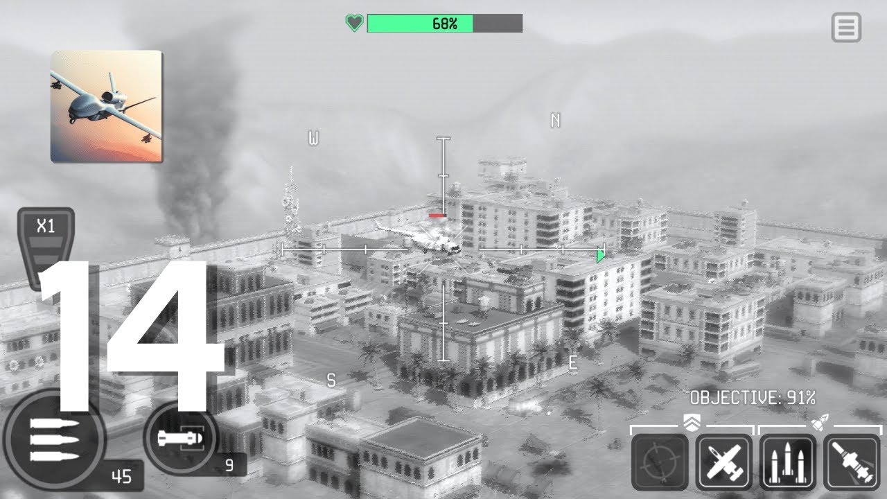 War Drone: 3D Shooting Games Gameplay Walkthrough Part 14 - Mission 14: Desert Falcon (Android IOS)