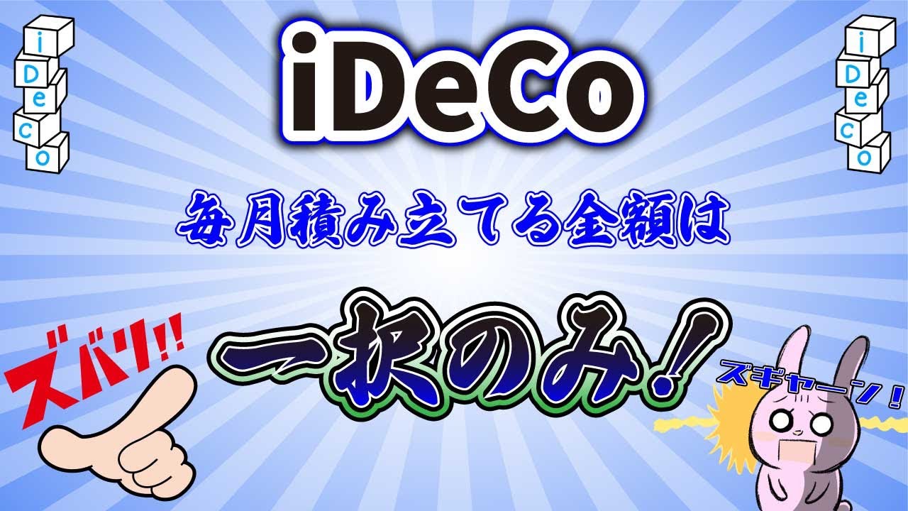 【投資】iDeCo 毎月積み立てる金額は一択のみ！　〜 イデコ シミュレーション 23000円 つみたてNISA  ニーサ 金額 初心者 年金 老後 不安 わかりやすい 夫婦 独身 10000円 〜