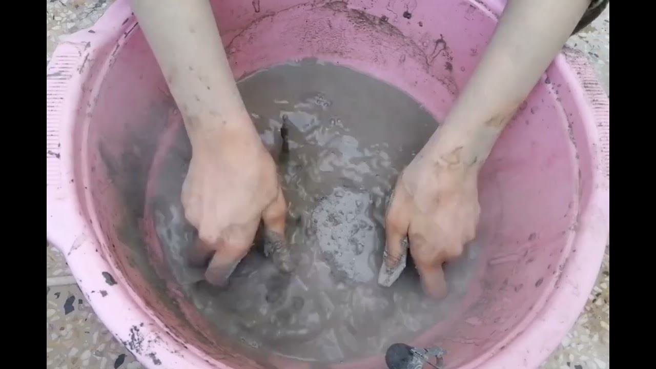 Soft Cement Shapes Crumbling in Water 