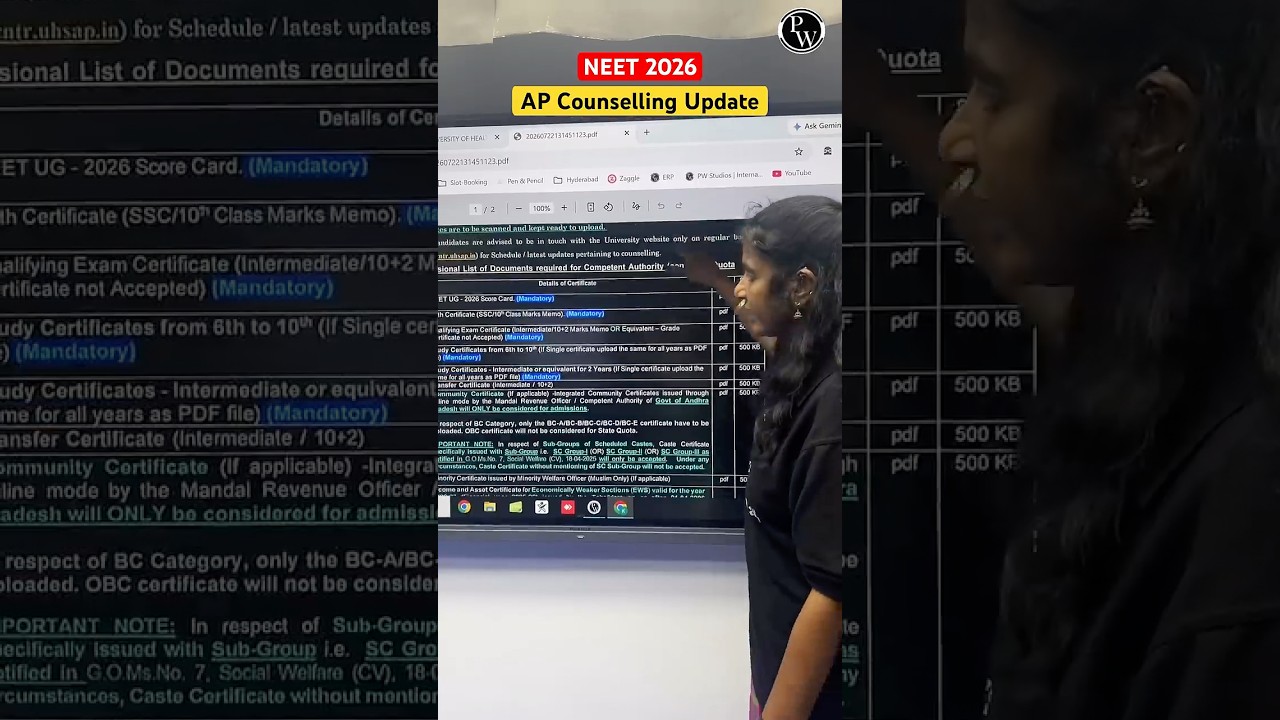 NEET 2026: AP Counseling Update | NTRUHS Update | PW NEET Telugu