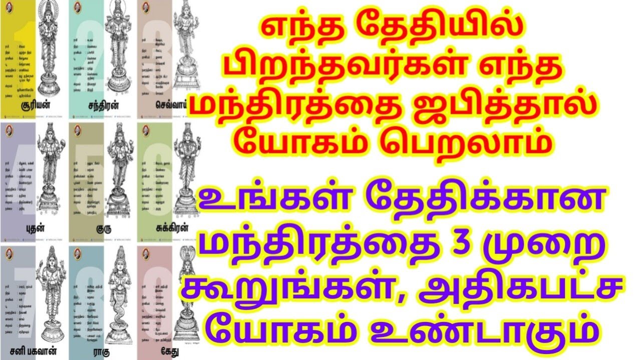 உங்கள் தேதிக்கான மந்திரத்தை 3 முறை கூறுங்கள், அதிகபட்ச யோகம் உண்டாகும்