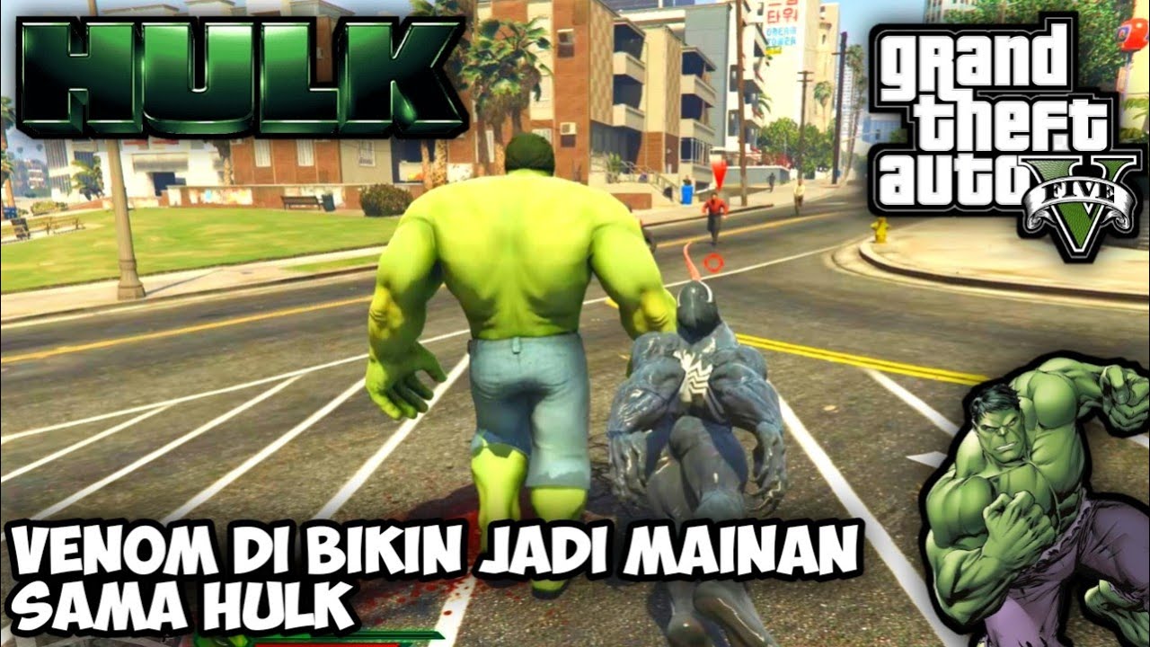 Hulk acak acak kota Los Santos - GTA 5 MOD Indonesia