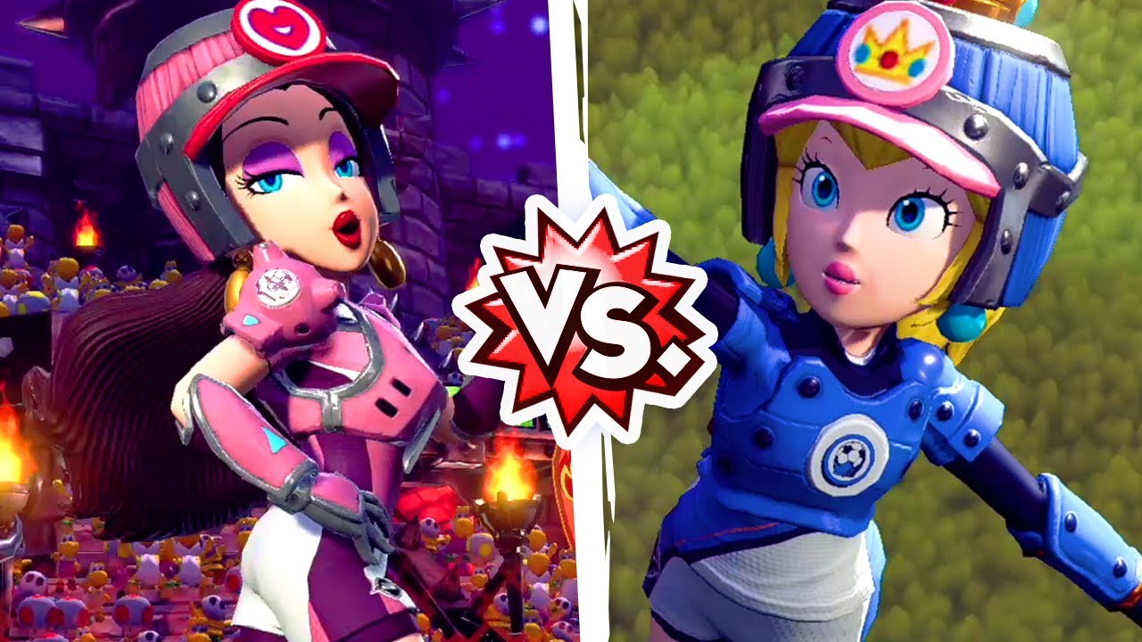 Mario Strikers Battle League - Barrel Pauline Vs. Barrel Peach