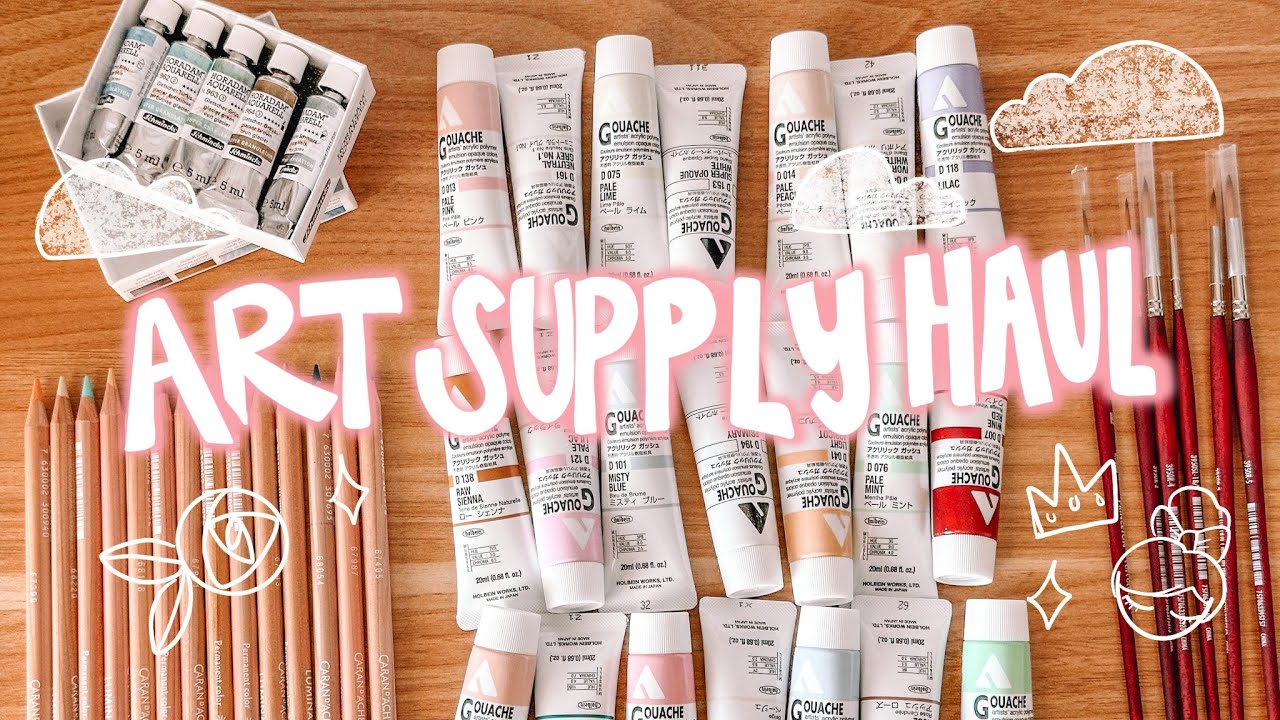 Art Supply Haul - Pencils, Watercolors, Acryla Gouache etc. + Chatting about Books