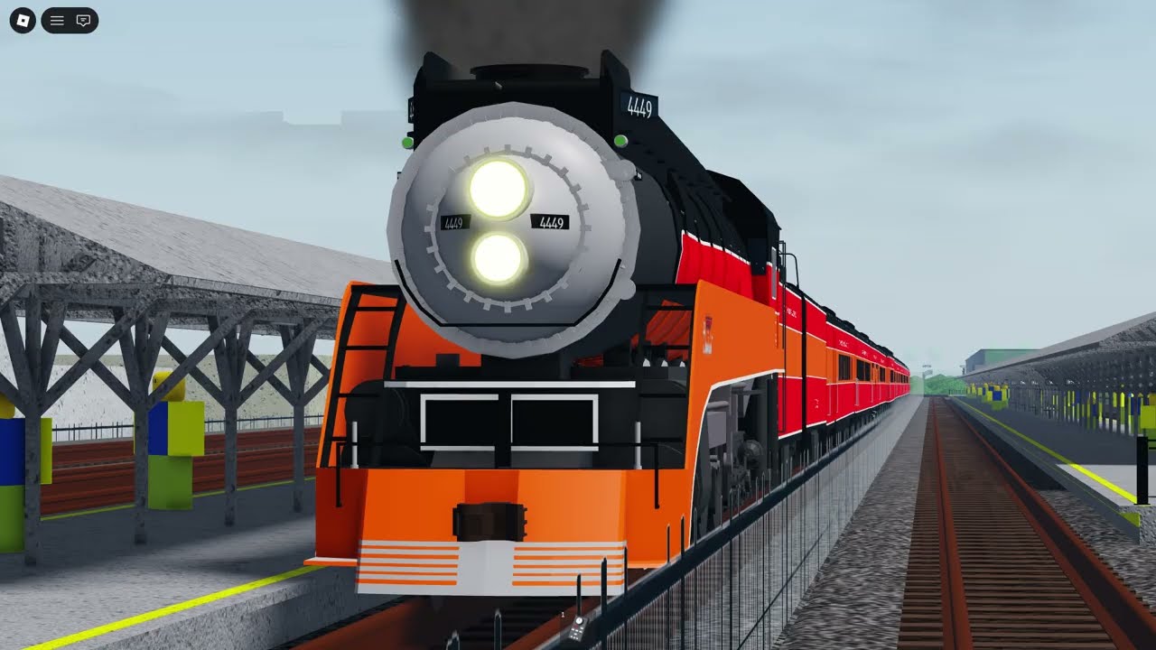 Roblox The North commuter Southern Pacific Gs-4 4449 Daylight departing Union station to Silvershore