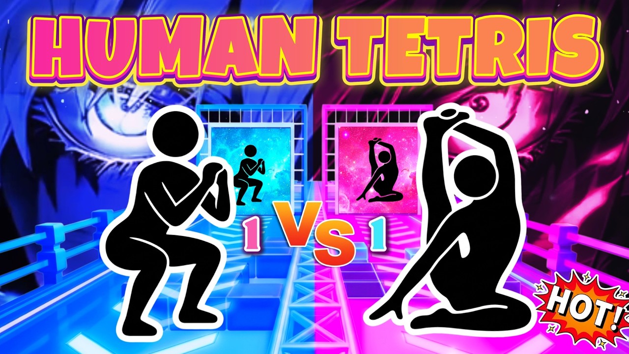 8 MIN HUMAN TETRIS PvP 🔥 | 1v1 Duel Challenge | | Immersive Interactive Warm-up #21