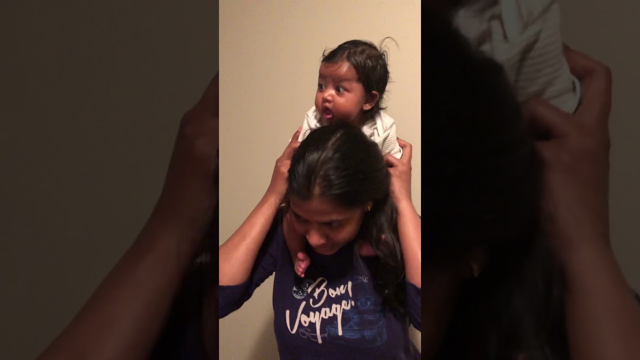 The baby shocking face