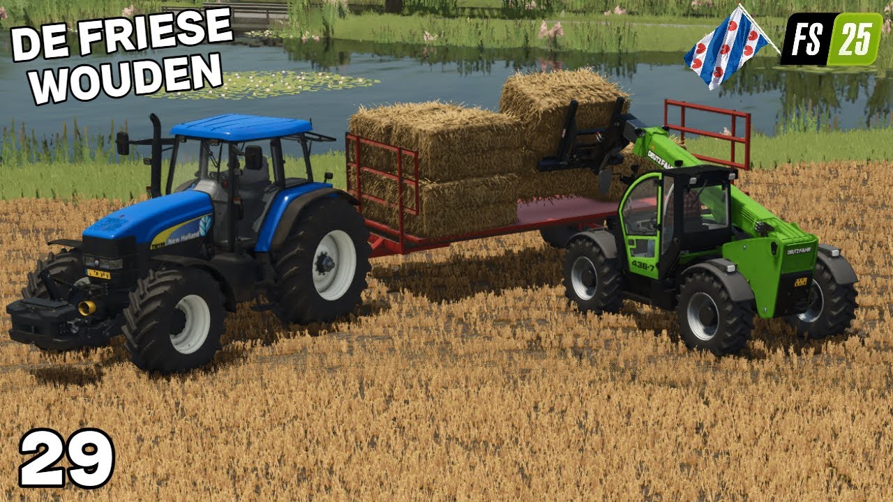Een Nieuw Veld Kopen, Gerst Oogsten & Strobalen Maken | De Friese Wouden #29 | FS25