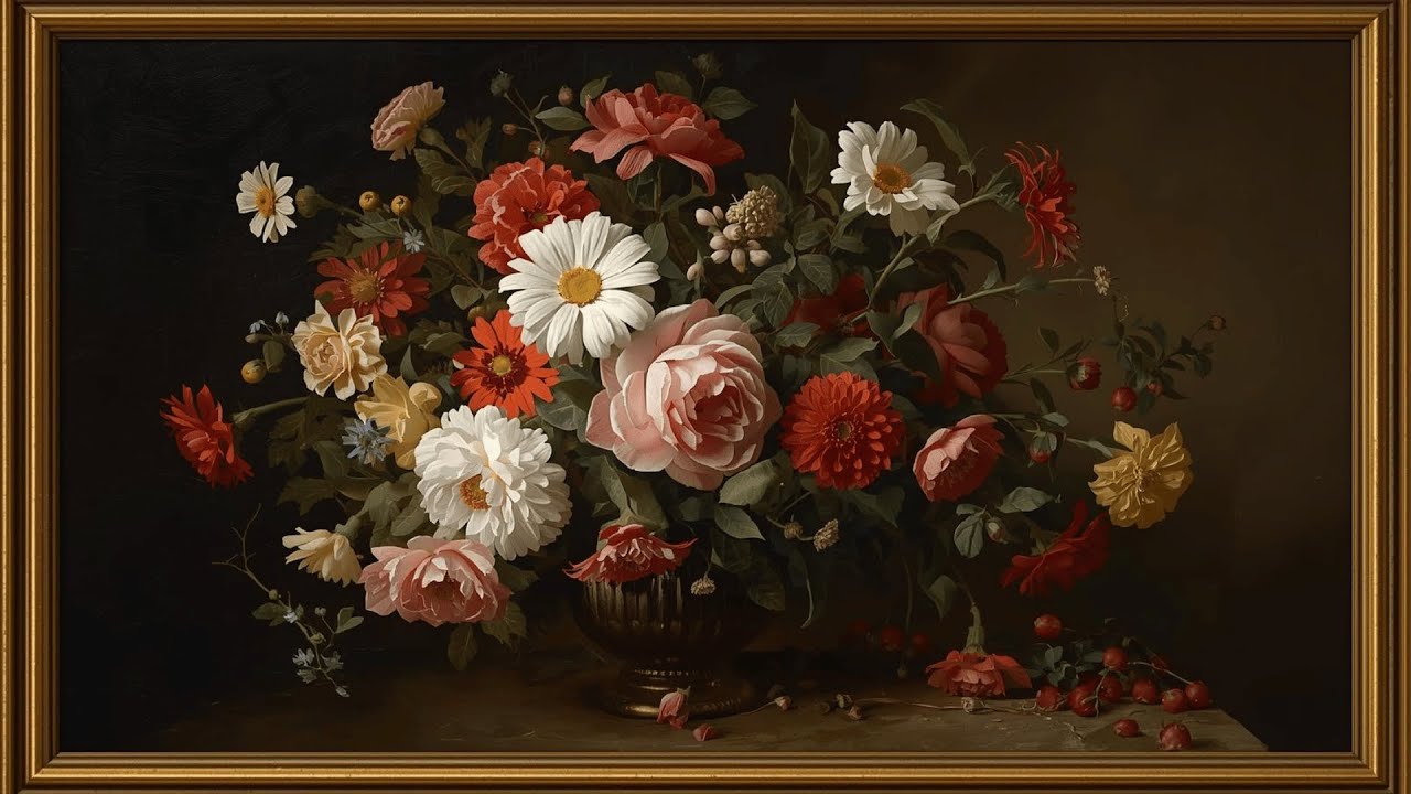A Timeless Floral Masterpiece | Classical Still Life Art Ambience
