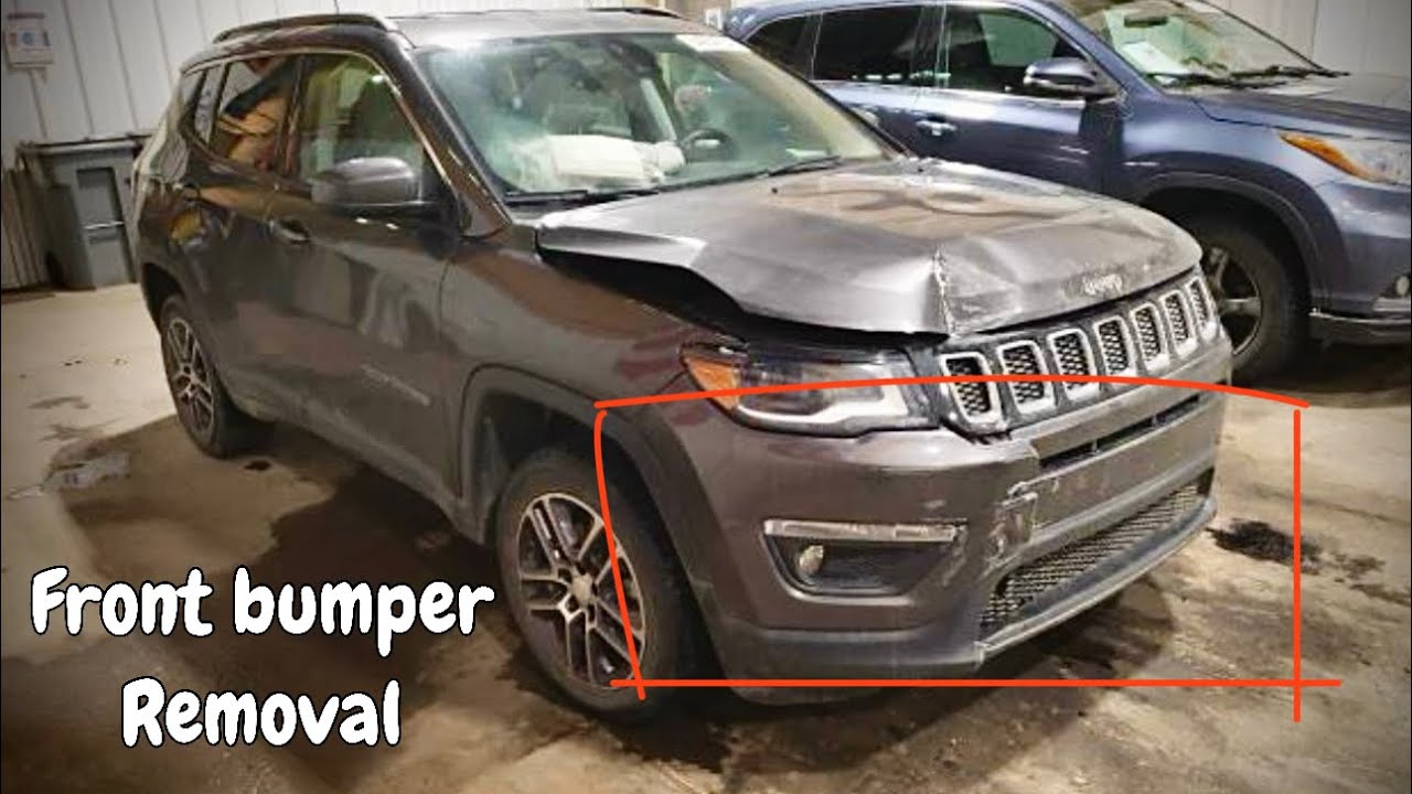Снятие переднего бампера на Jeep Compass 2017-2021 годов выпуска.