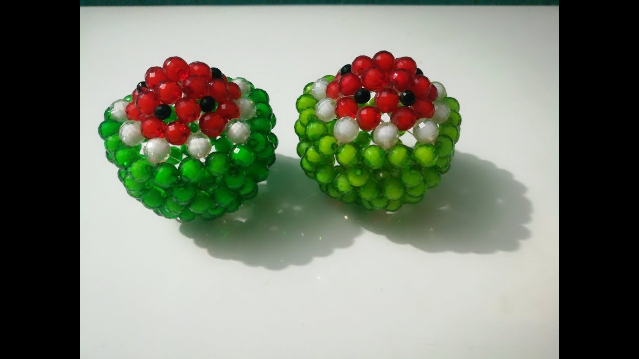 How to make beaded half watermelon