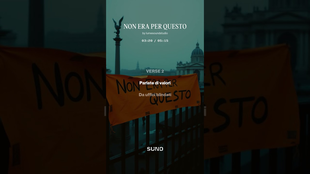 NON ERA PER QUESTO — Canzone politica italiana contro le scelte UE | LumeSound Studio