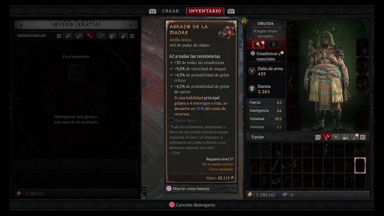 DIABLO IV VOH WALKTHROUGH DRUID MODO HISTORIA TEMPORADA 12 SEASON DRUID ASMR PS4 CAPITULO #7