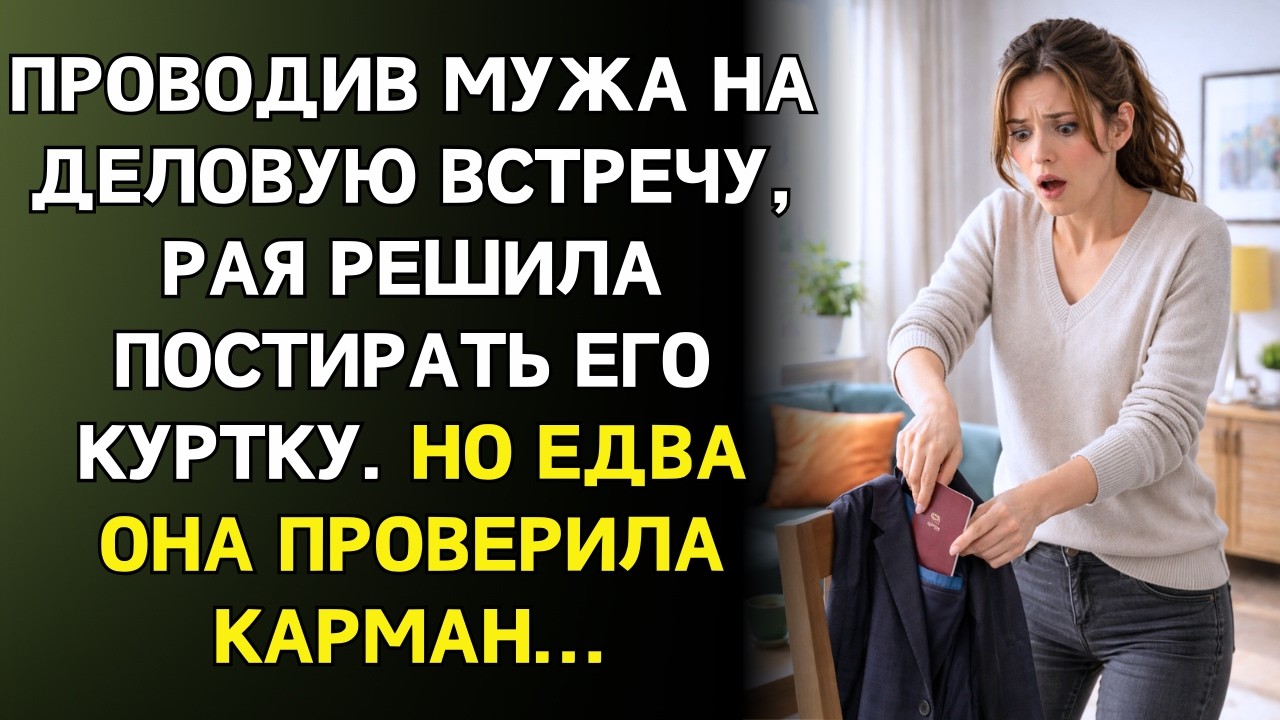 Проводив мужа на встречу, Рая заглянула в карман его куртки…