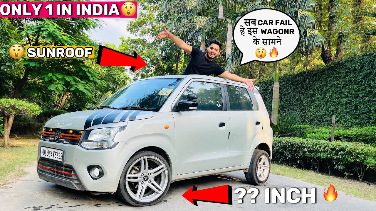 Modified Wagon r में घर पर ही sunroof लगा लिया 😱🔥 Full modified wagonr lxi Company fitted Cng