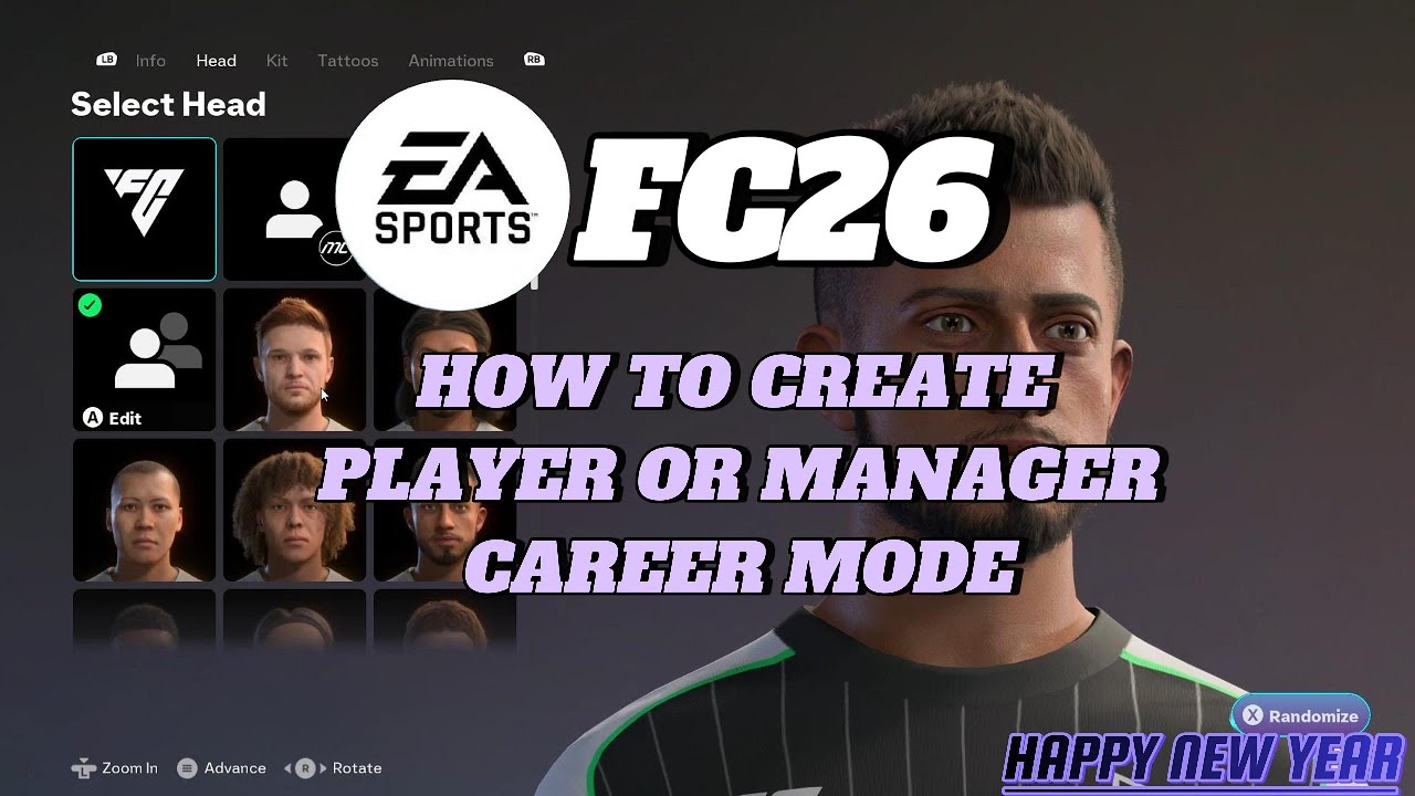 HOW TO CREATE PLAYER OR MANAGER CAREER MODE