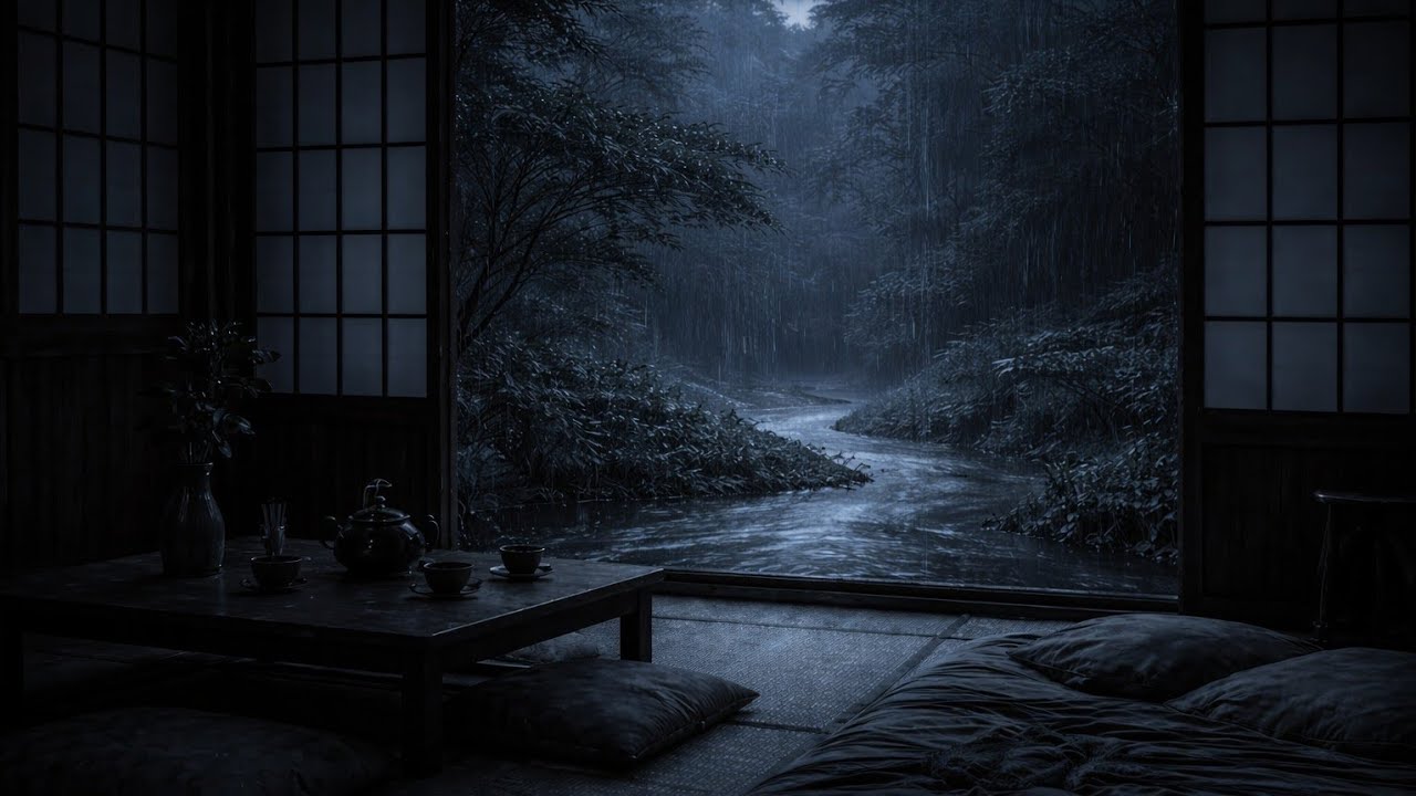 Gentle Night Rain for Sleeping | 2 Hours Rain Only