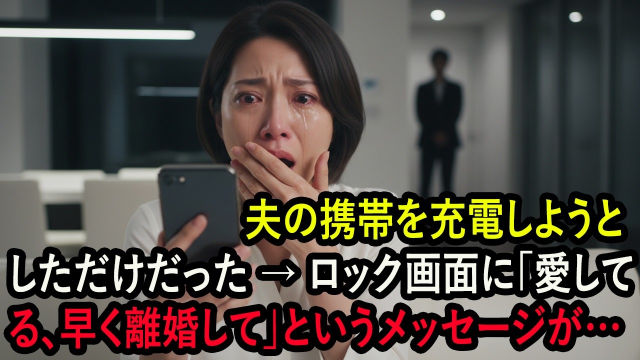 夫の携帯を充電しようとしただけだった → ロック画面に「愛してる、早く離婚して」というメッセージが…