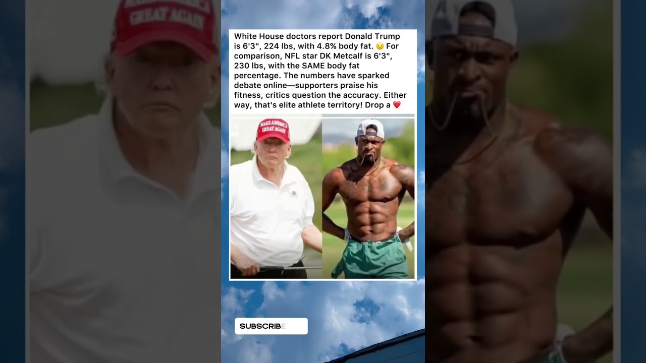 Trump&rsquo;s reported body stats have the internet SHOOK! 😳💪 6&rsquo;3&rdquo;, 224 lbs & 4.8% body fat?! 🏈🔥 #Shrt