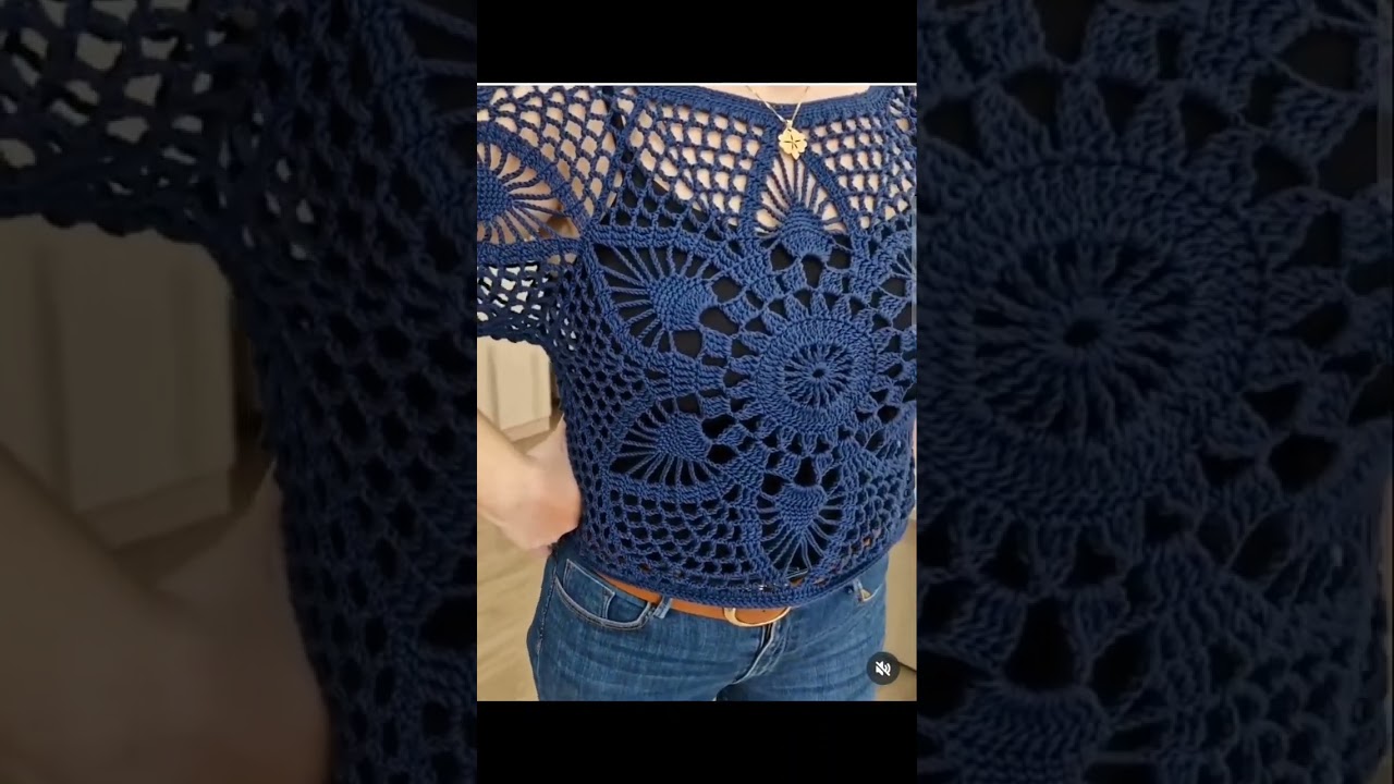 Aula dispon&iacute;vel aqui no canal! BLUSA MANDALA em croch&ecirc;.