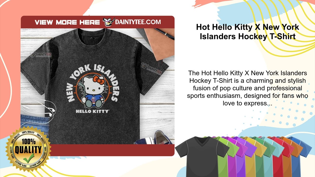 Hot Hello Kitty X New York Islanders Hockey T-Shirt
