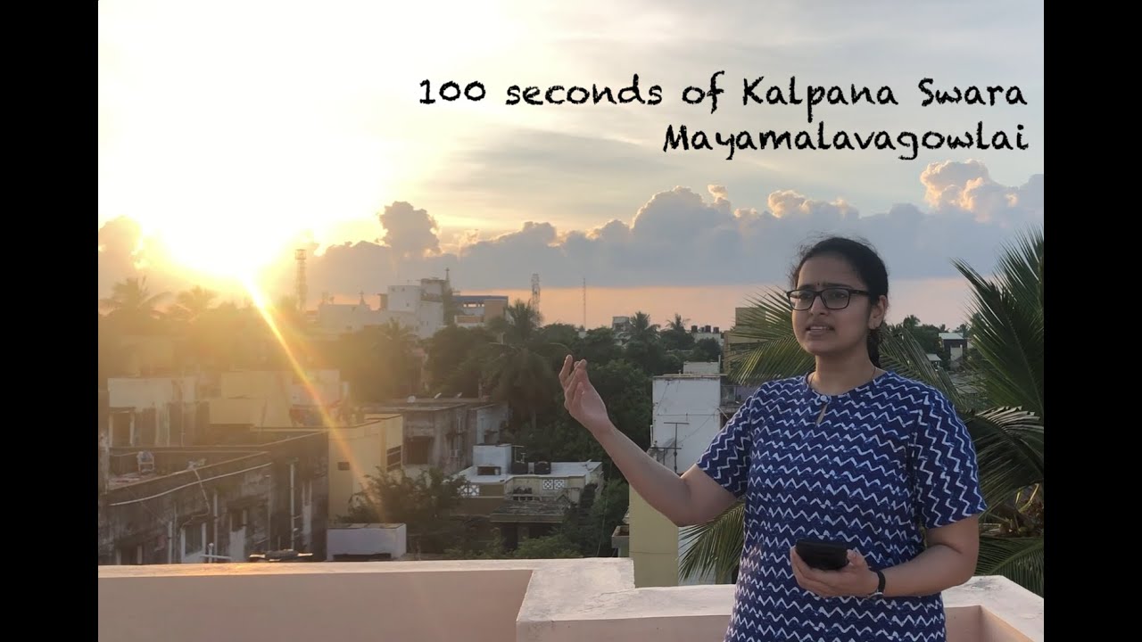 100 seconds of Kalpana Swaram | Mayamalavagowlai raga | Deva Deva Kalayamithe