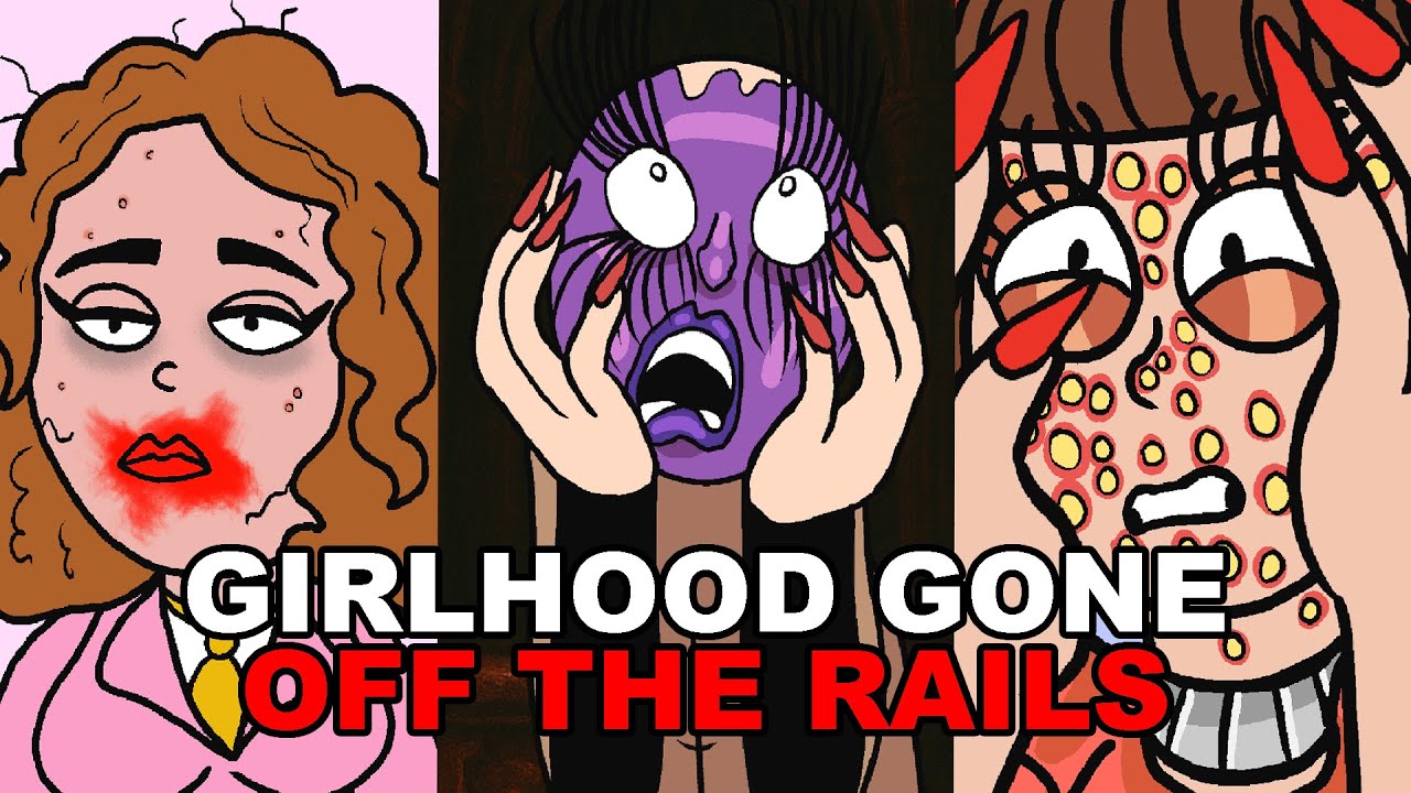 Makeup on a Bus, Cathedral Horror, Pimple Girls & More 💄💀 | Animated Girlhood Compilation