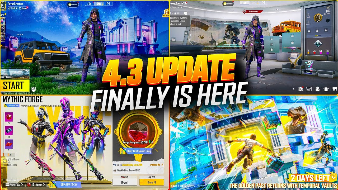 🔥 FINALLY 4.3 UPDATE IS HERE | NEW ACHIEVEMENTS | MYTHIC FORGE | HOW TO UPDATE  4.3 PUBG/BGMI?