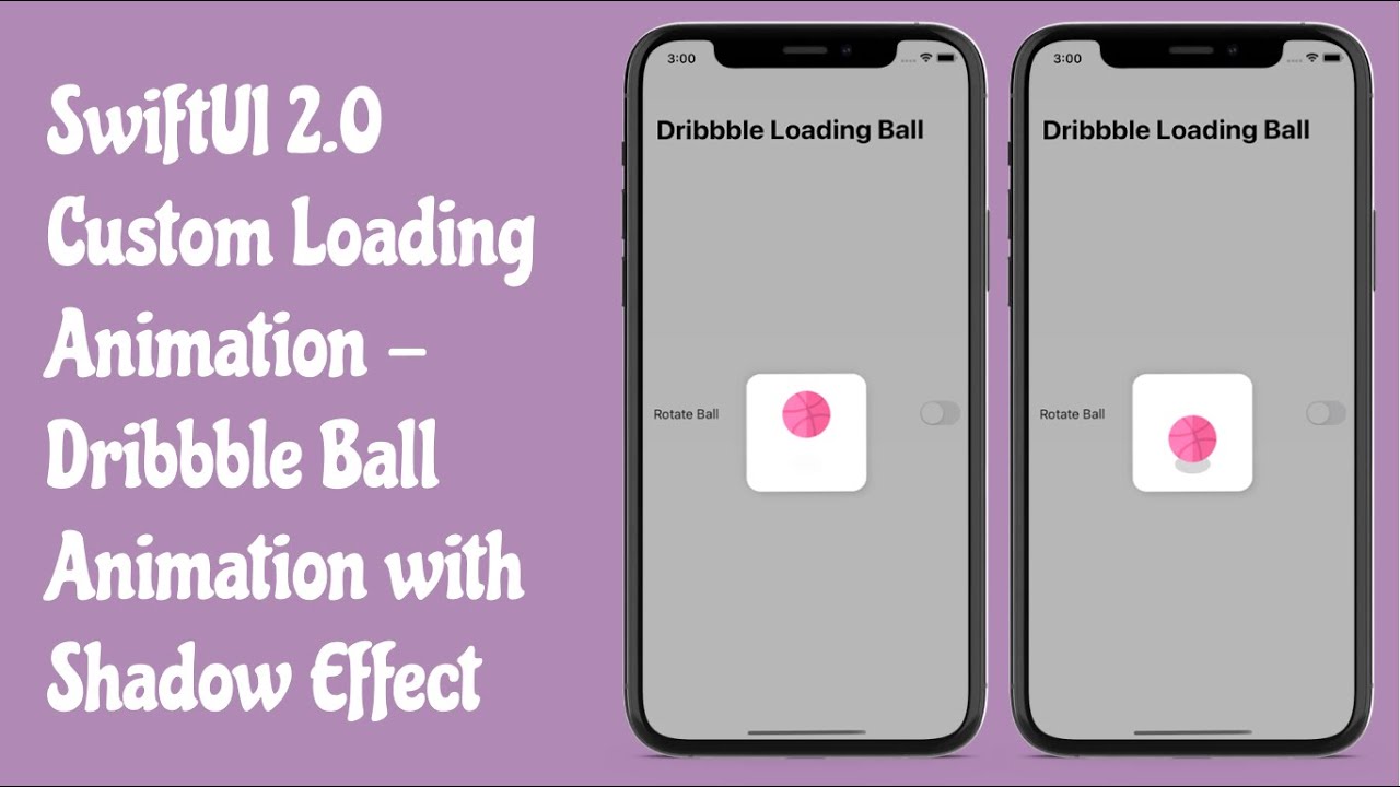 SwiftUI 2.0 Custom Loading Animation - Dribbble Ball Animation Drop Shadow Effect - SwiftUI Tutorial