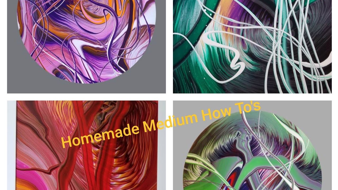 (76) ACRYLIC POURING - How to mix Homemade Medium for Ring and Ribbon Pour and Proper Consistency
