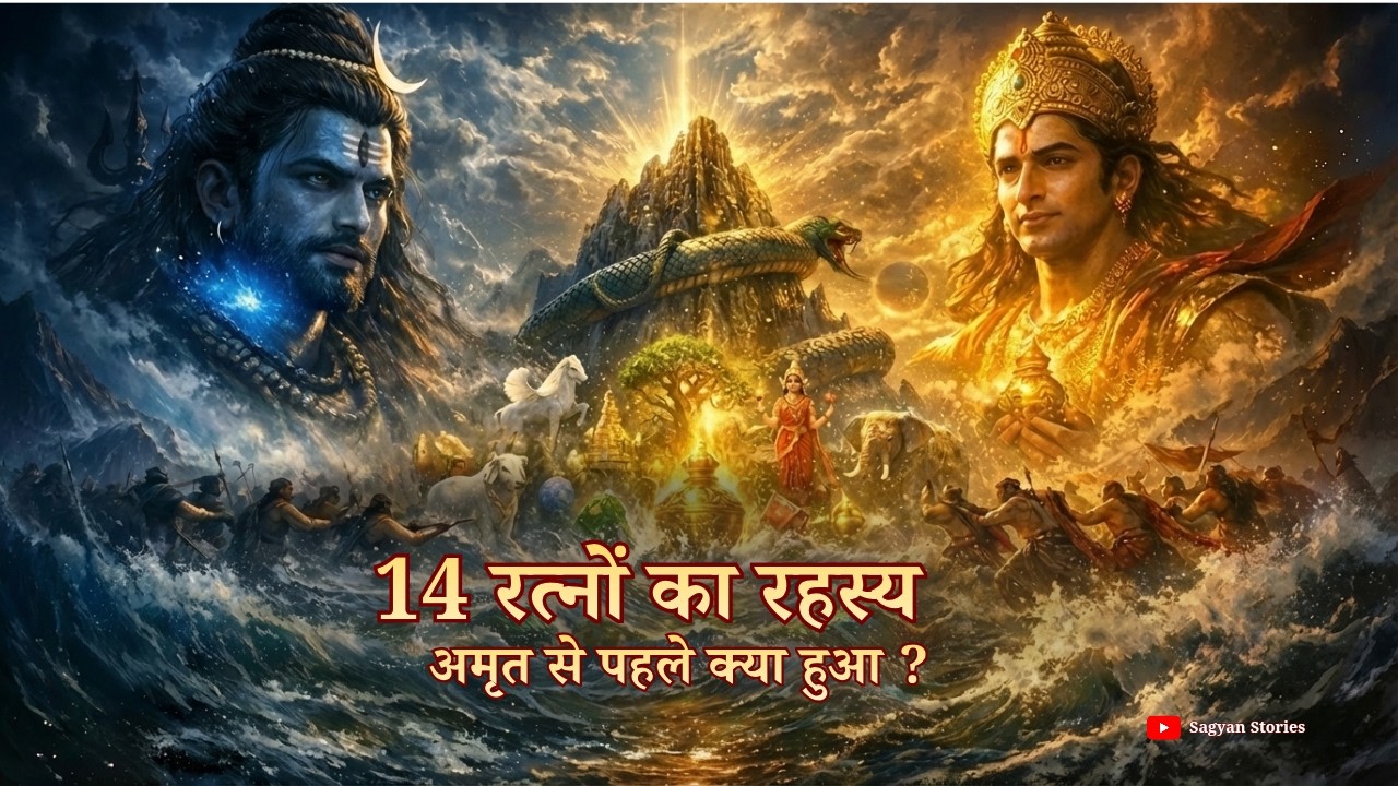 #समुद्र मंथन के 14 रत्नों का रहस्य! अमृत से पहले क्या निकला था? | #पौराणिक रहस्य | Sagyan Stories