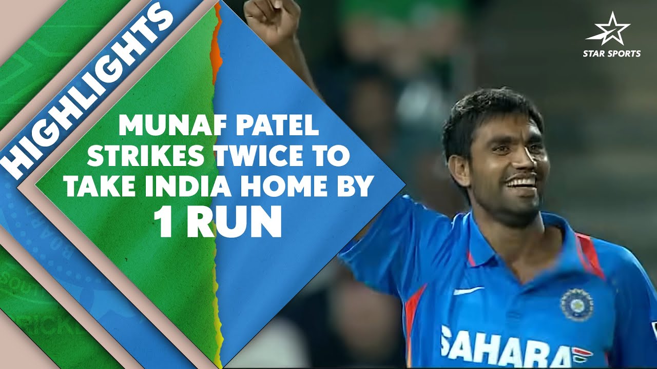 Munaf Patel Holds His Nerves to Take India Over the Line by 1 Run in 2011